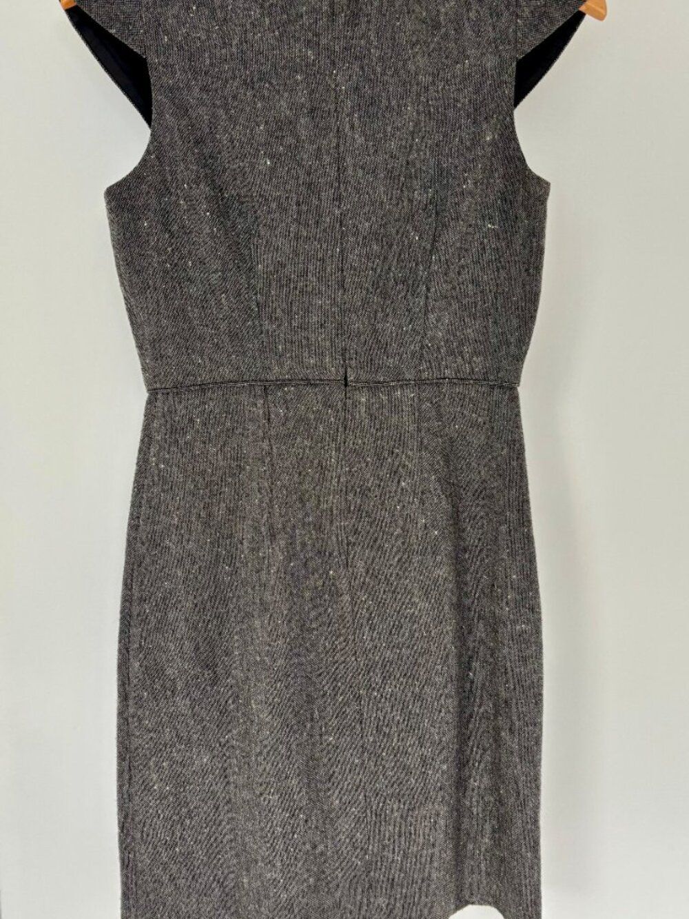 J.Crew Sheath Dress Size 2 Dark Grey Charcoal Workwear Wool Blend - Picture 3 of 4